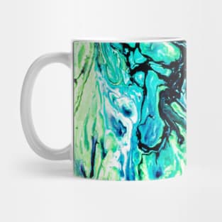 Iguana Swirls - Paint Pour Art - Unique and Vibrant Modern Home Decor for enhancing the living room, bedroom, dorm room, office or interior. Digitally manipulated acrylic painting. Mug